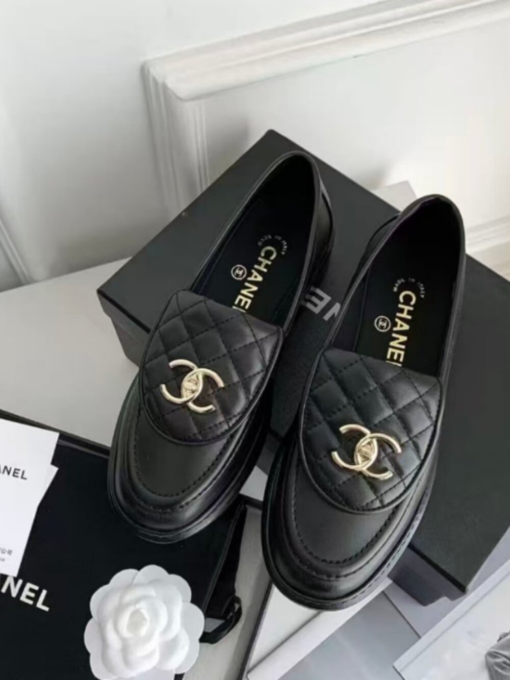Chanel Black Loafers